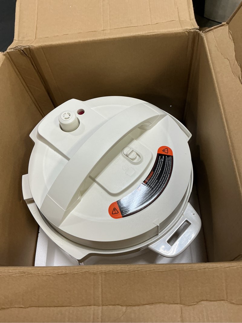 Condition photo showing As Is for Instant Pot 4QT RIO Mini 7-in-1 Multi-Cooker, Pressure Cooker, Slow cook, Sauté, Steam, Rice Maker, Yogurt, & Warmer, Sea Salt, 4 Quarts Sea Salt 4 Quarts