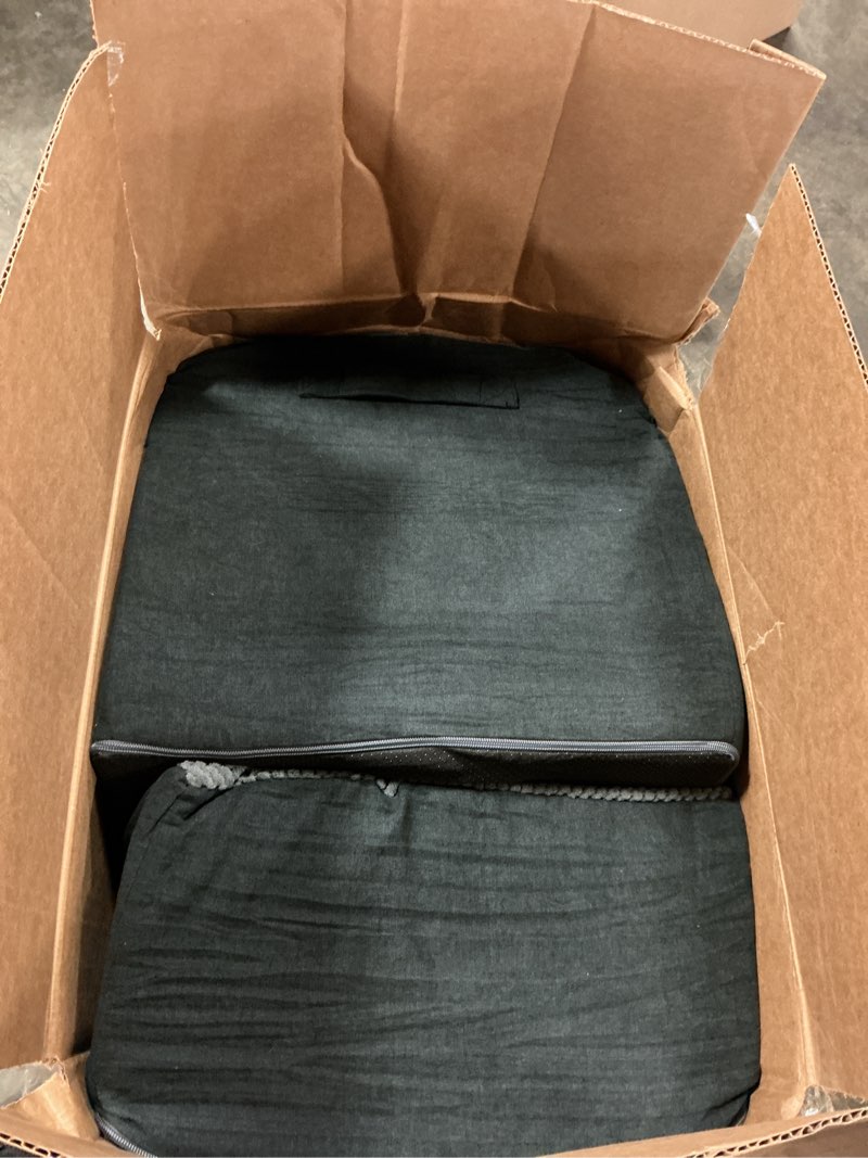 Condition photo showing As Is for zomisia dog ramp for large dogs - 24" h 5 steps pet stairs for high bed with tunnel 2 in 1 with zippers suitable, indoor cat ladders with non-slip bottom, black 5-steps curved black fleece