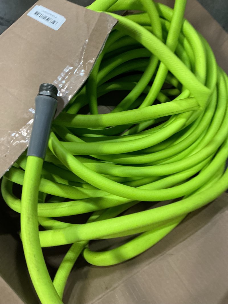 Condition photo showing As Is for flexzilla swivelgrip garden hose 5/8 inch