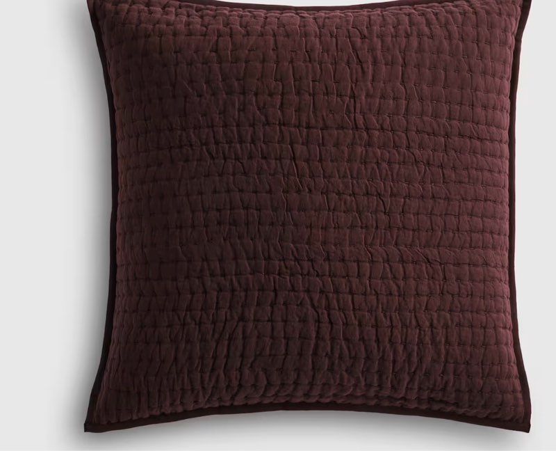 organic cotton gauze dream quilt set, full/queen, chocolate