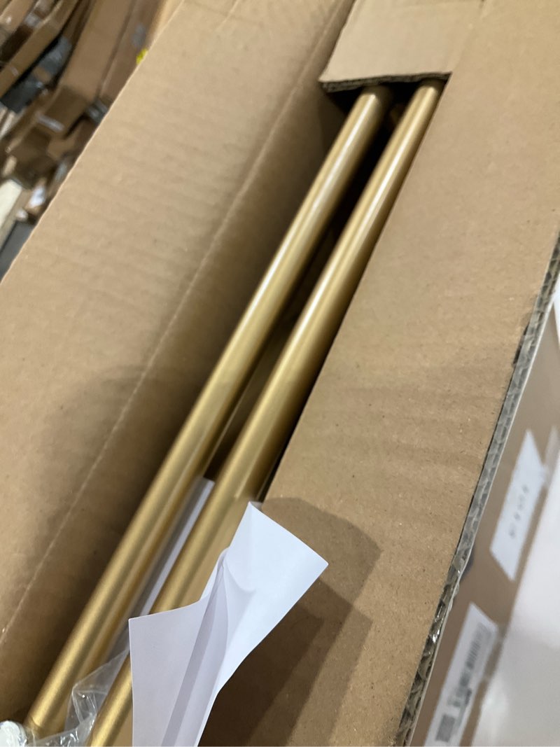 Condition photo showing New/Like New for danpinera 2-Tier End Table, Outdoor Side Table Metal Round Side Table with Removable Tray, Small Folding Accent Table, Anti-Rust Nightstand for Bedroom Balcony Patio Living Room (Gold) Gold 1