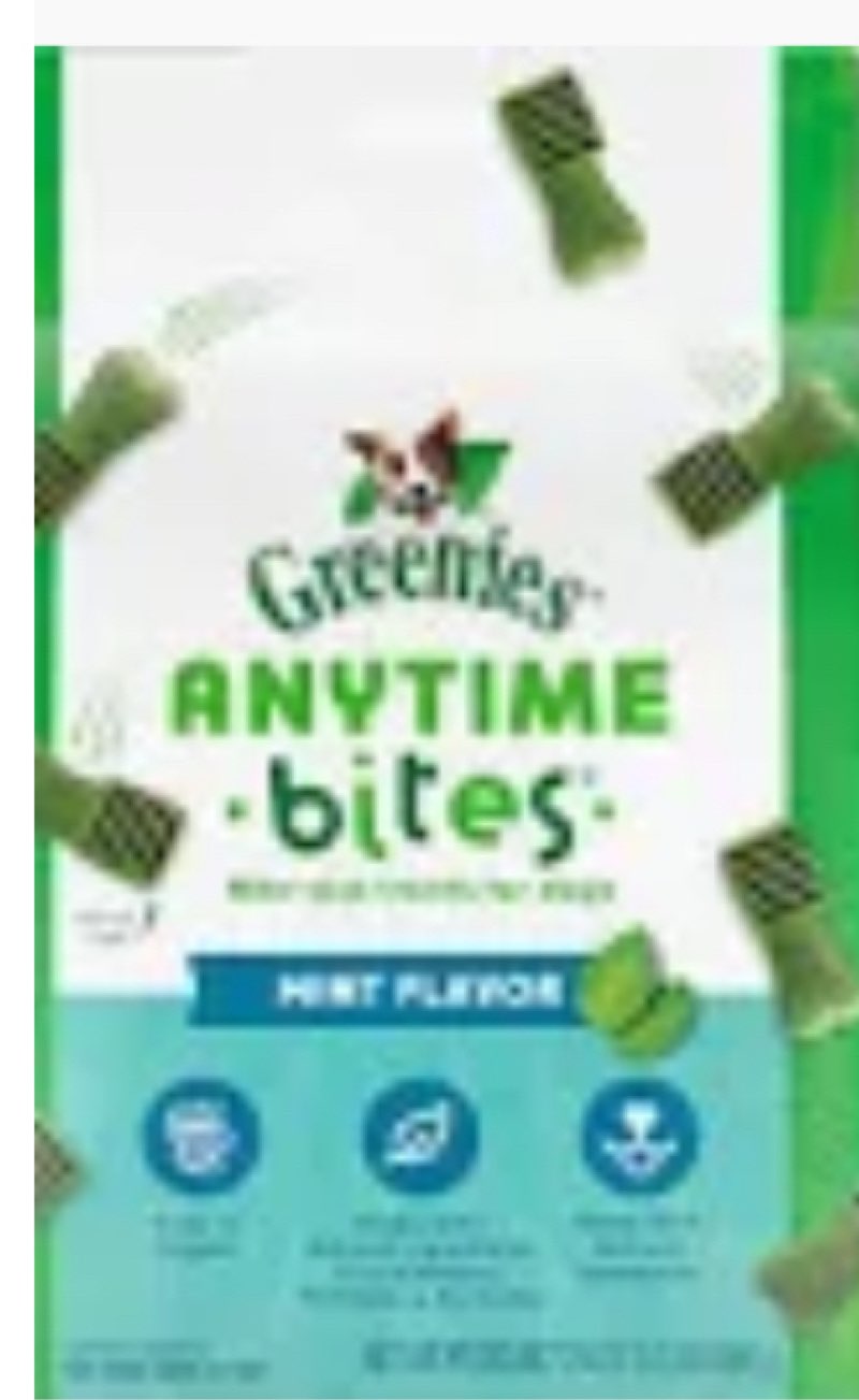 Greenies Anytime Bites Dog Treats, Mint Flavor, 24 oz. Bag ( BB: 29/Aug /25)