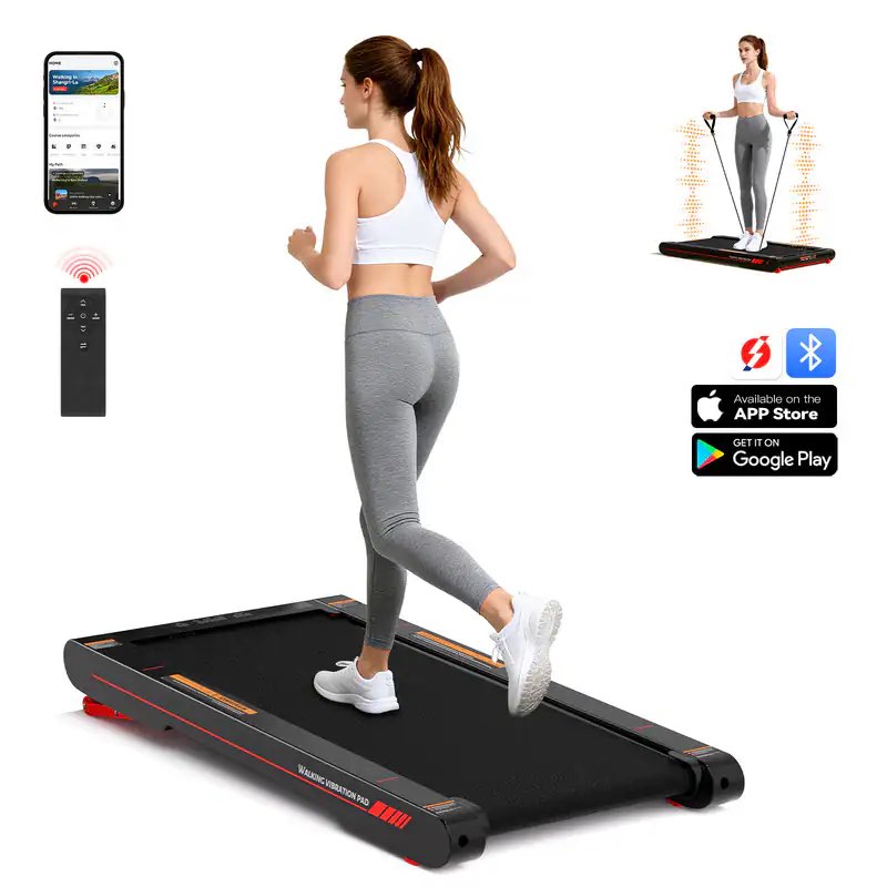 Sperax - Walking Treadmill Pad with APP, 3 in 1 Under Desk Treadmill with 10-Level Automatic Incline RM-P2max - Red-Black