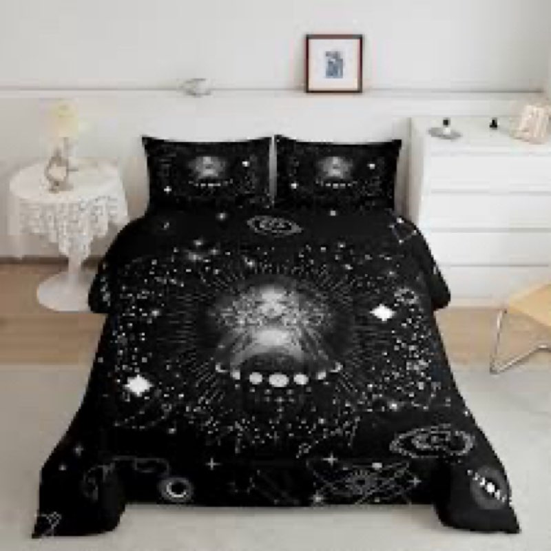 nttopship mysterious zodiac comforter sets queen size,sagittarius bedding set for kids teens and adu