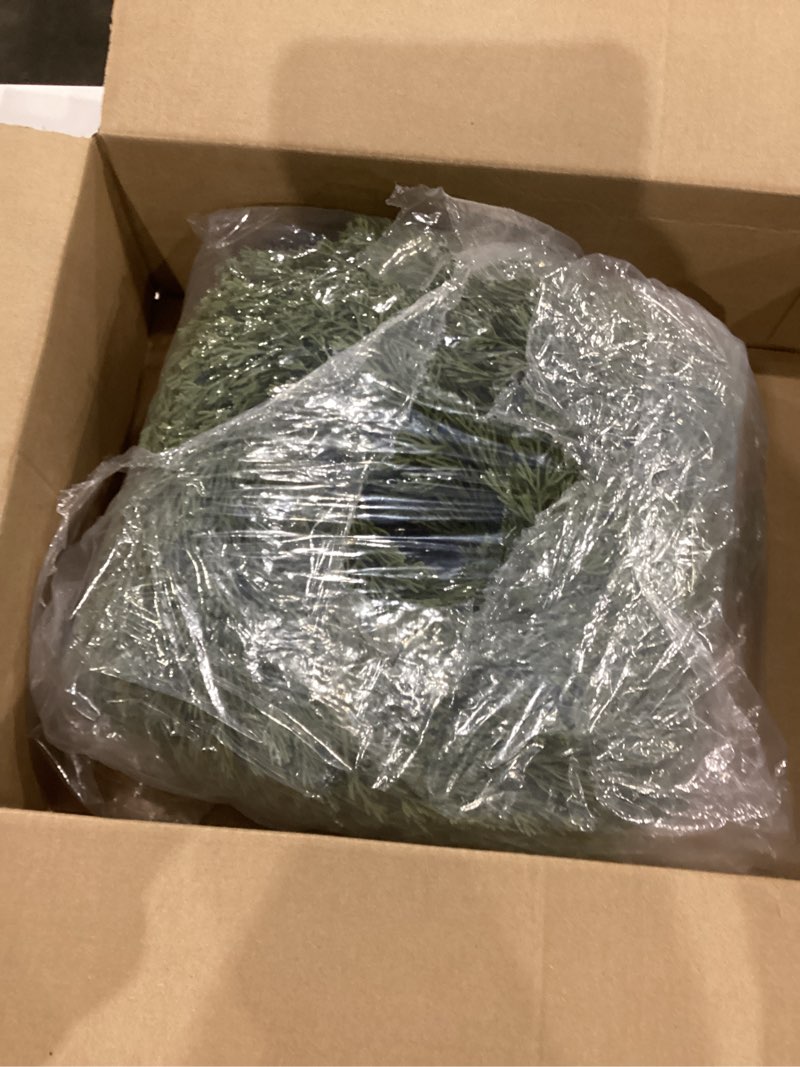 Condition photo showing As Is for 6FT Christmas Cedar Garland, 2Pcs Artificial Real Touch Realistic Greenery Christmas Pine Garland for Fireplace Mantel Table Stairs Indoor Outdoor Holiday Decoration (2, 6FT) 6FT 2