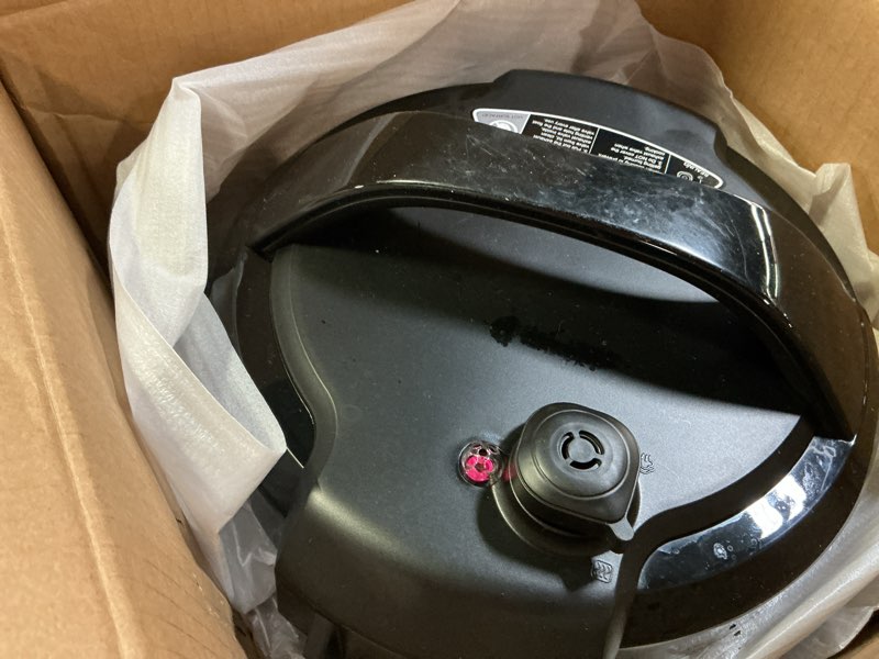 Condition photo showing As Is for comfee' 9-in-1 electric pressure cooker, 14 presets instant multi cooker olla de presion non-stick pot yogurt maker rice cooker slow cooker sauté steamer 6 quarts black black 6 quarts