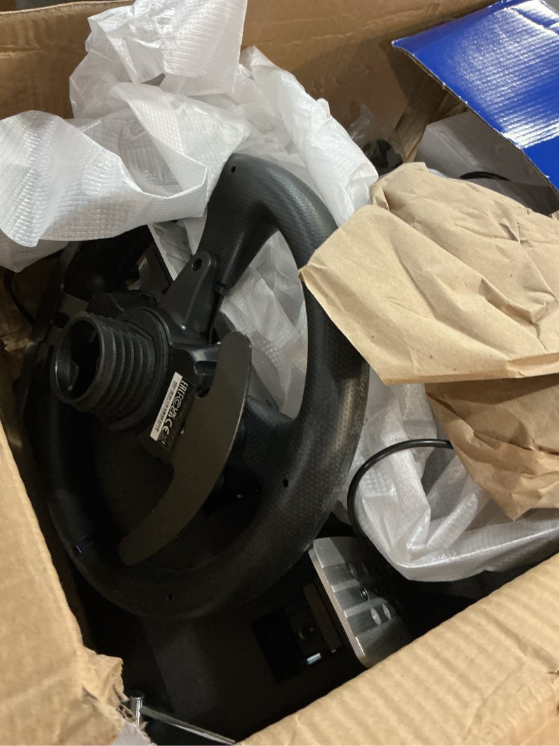 Condition photo showing As Is for thrustmaster t300rs gt steering wheel set – premium force feedback sim racing wheel & pedals for ps5, ps4 & pc | realistic driving simulator for sim racing t300rs gt racing wheel