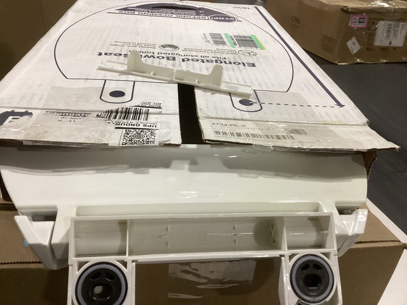 Condition photo showing Good Condition for KOHLER 4734-RL-0 Rutledge ReadyLatch Elongated Toilet Seat, Quiet-Close Lid, Contoured Seat, Grip-Tight Bumpers and Installation Hardware, White