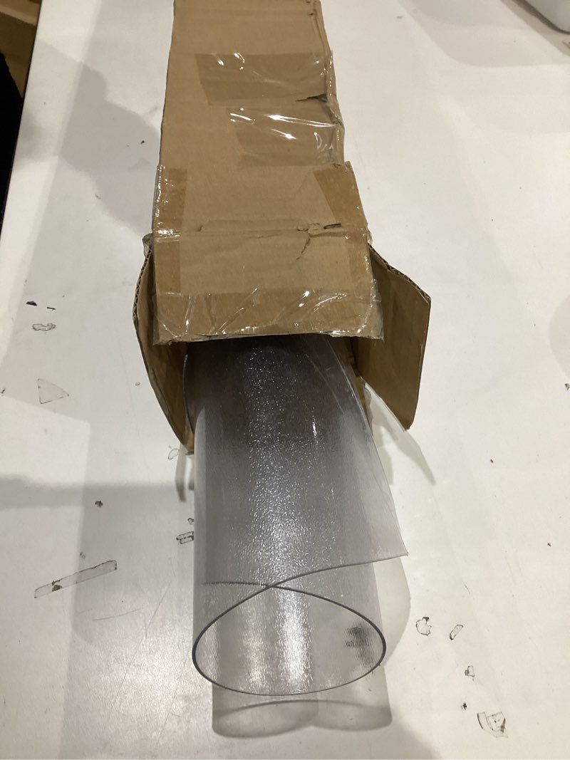 Condition photo showing As Is for WASJOYE Office Chair Mat for Hard Floor, 36" Round Transparent Hard Floor Protector Cover Home Floor Mat for Computer Desk Rolling Chair 36" Round for Hard Floor