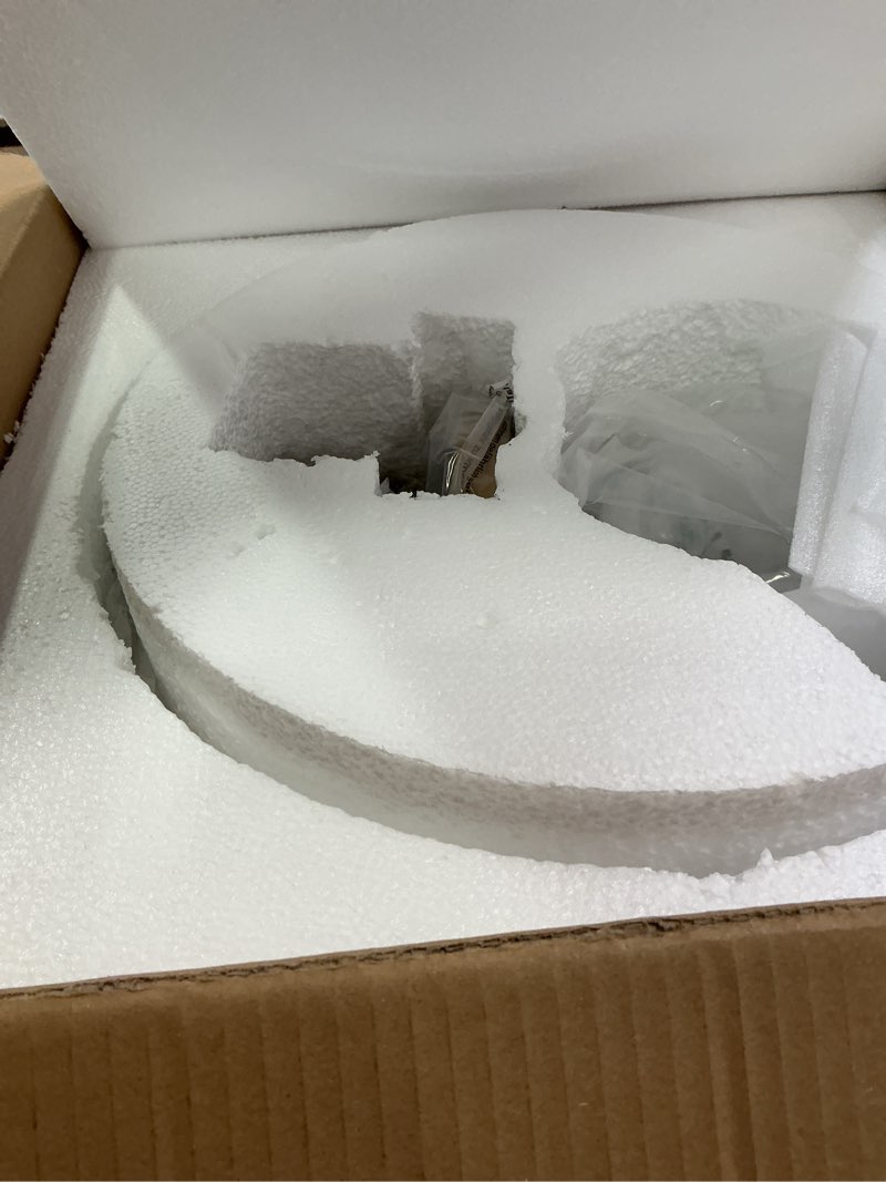 Condition photo showing New/Like New for Y'INSP Glass Pendant Light Fixtures, 15.98" Milk Glass and Gold Pendant Light Kitchen Island, Modern Mid Century Hanging Light for Dining Room, Bedroom, Hallway, Foyer