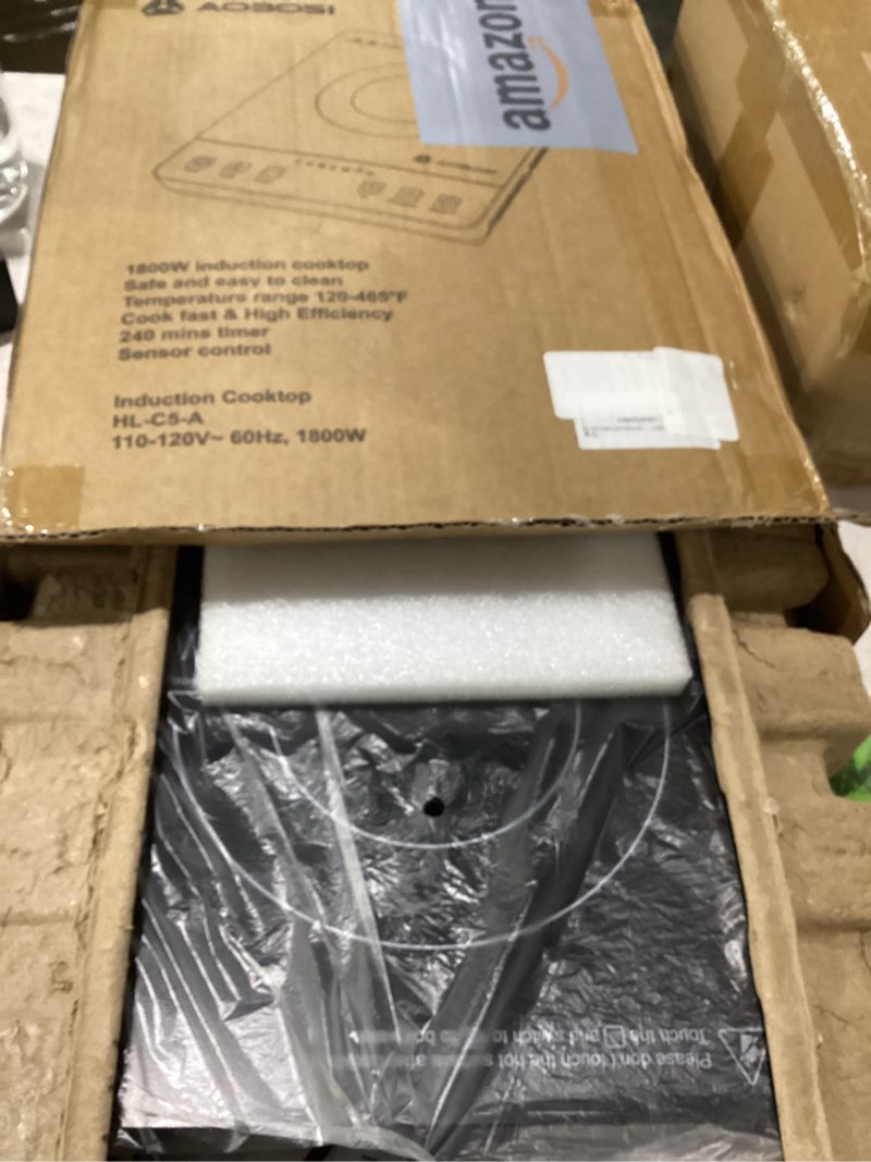 Condition photo showing New/Like New for portable induction cooktop 20 temperature & power levels,1800w single burner electric cooktop with 6.8 inch heating coil,low noise hot plate with timer