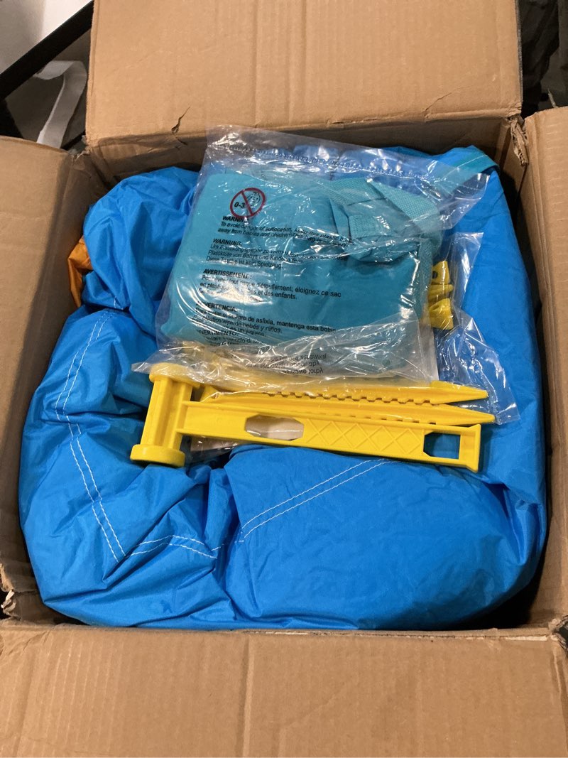 Condition photo showing As Is for Doctor Dolphin Bounce House Slide with Blower Bounce House for Kids 5-12 Bounce House for Kids, Jumping Bouncy Castle with Puppy Slide Outdoor, Inflatable Bouncer with Blower