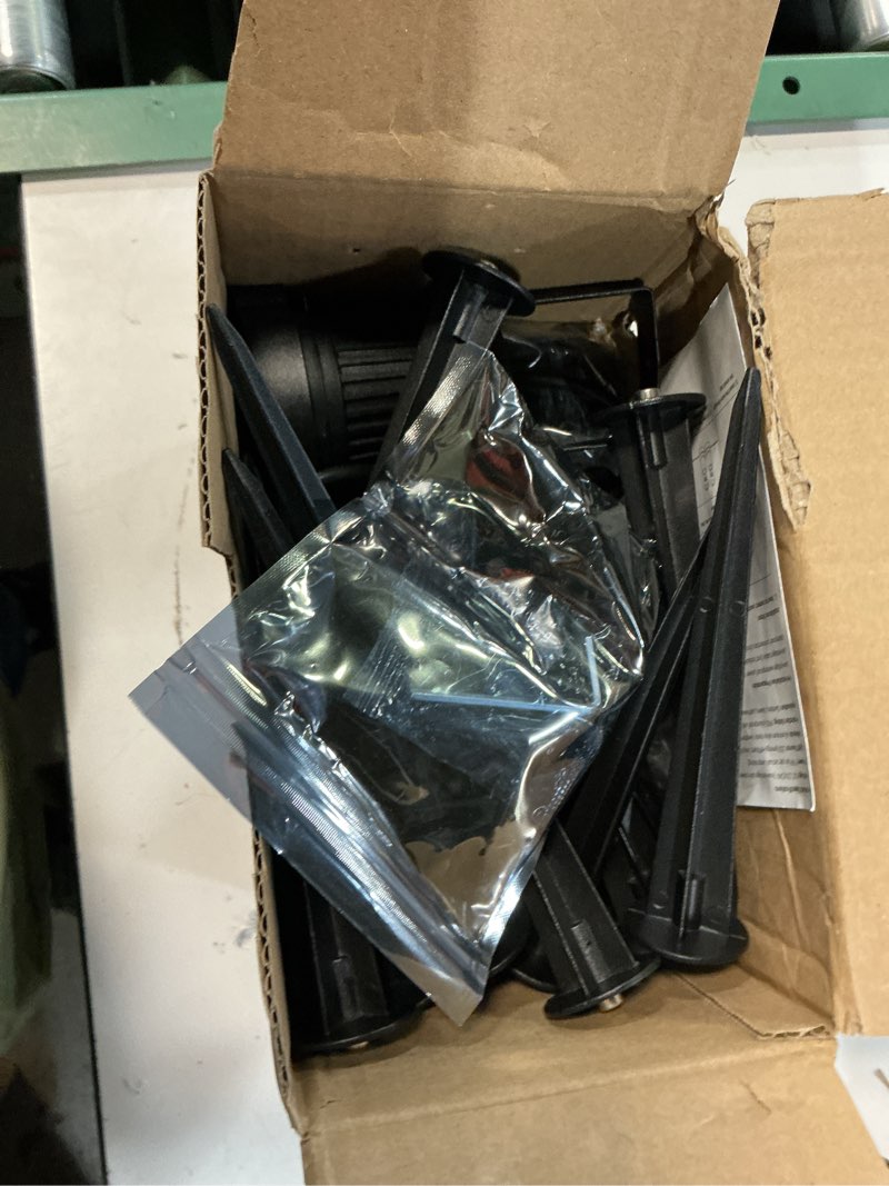 Condition photo showing Good Condition for low voltage landscape lights outdoor: 7w 700lm led landscape lighting with connectors for tree garden yard pathway | 12v 24v warm white 2700k spotlights | ip65 waterproof | 12 pack warm white - 12 pack
