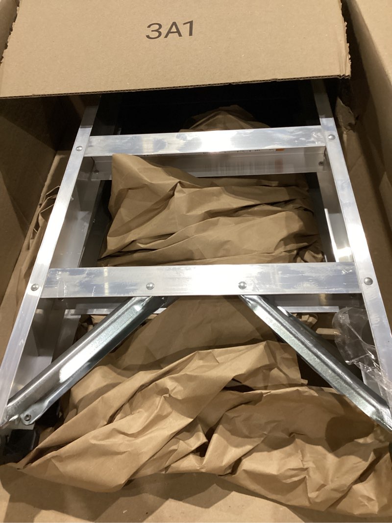 Condition photo showing Good Condition for louisville ladder 2-foot aluminum step stool industrial, 300-pound load capacity, type ia, as3002 2 feet industrial