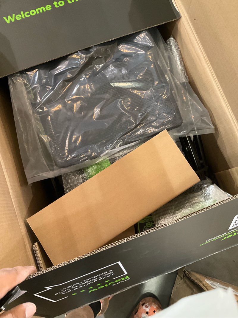 Condition photo showing As Is for greenworks - 24v (2x24v) 21-inch self-propelled lawn mower (2 x 5.0ah batteries and charger included) - green