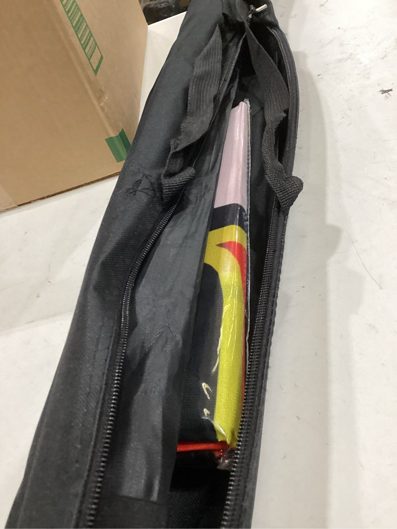 Condition photo showing Good Condition for grand opening feather flag with pole kit and ground stake, 11ft large swooper advertising banner sign for business grand opening promotions red/white