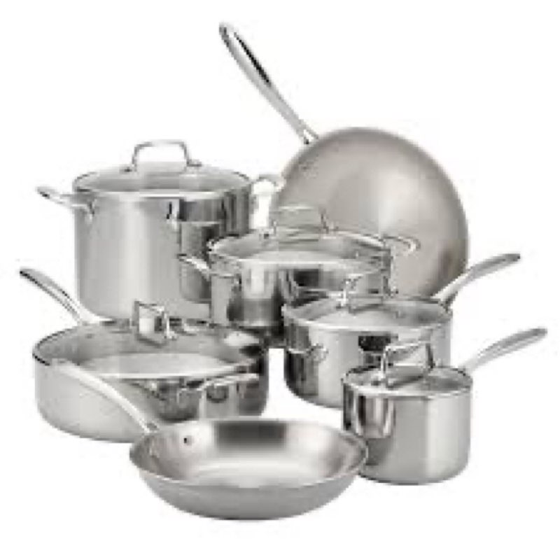  Couple tops broken - Tramontina Stainless Steel (18/10) 12 Pc Cookware Set