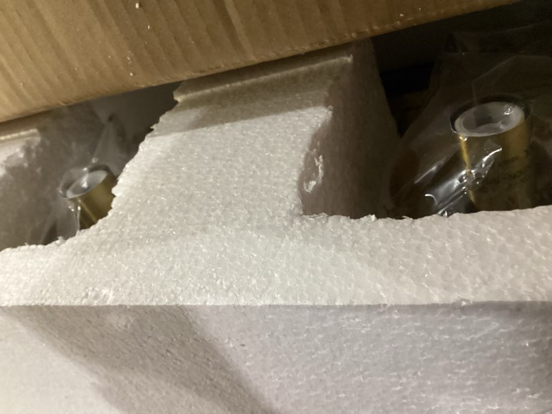 Condition photo showing New/Like New for Bathroom Light Fixtures Gold Vanity Lights Over Mirror, Modern Wall Sconce Lighting 6-Light with White Glass Globe Shade Gold 6lights-45.3in