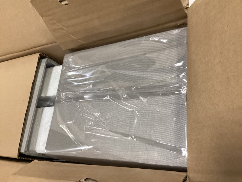 Condition photo showing Good Condition for 21" touch bedside lamps with 2 usb & ac outlets, 3-way dimmable bedside table lamps set of 2 for bedroom living room office reading, gray shade lamps for night stands, 5000k led bulbs included (2 pack)gray linen & matte black(base)-5000k bulbs included