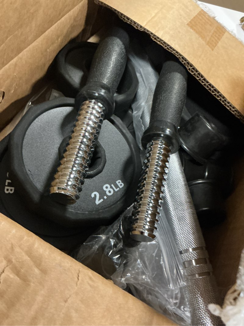Condition photo showing Good Condition for kiss gold weights dumbbells set, adjustable dumbbell sets 22lbs 44lbs 66lbs 88lbs with solid steel, barbell free weight set with connector workout home gym equipment for men women strength training shaping 44 lbs (each dumbbell 22lbs)