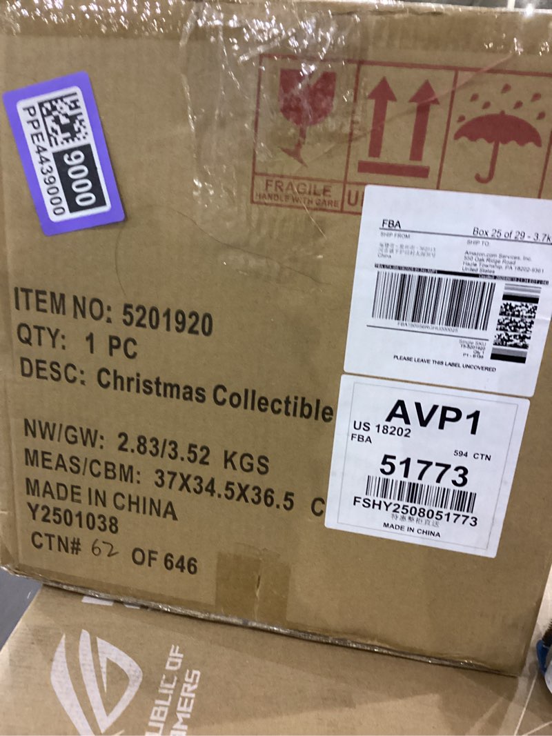 taman Christmas Village Houses - Musical Collectible Buildings with Moving Train Warm Light Ornament