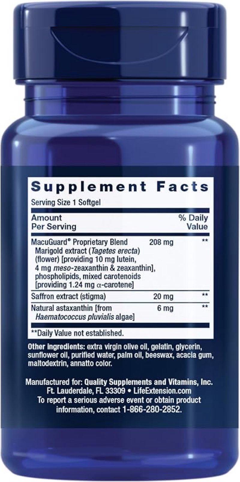 Condition photo showing As Is for life extension macuguard ocular support with saffron & astaxanthin – eye health supplement for healthy vision – with lutein, zeaxanthin, meso-zeaxanthin – gluten-free, non-gmo – 60 softgels | for eye health, healthy vision with lutein, zeaxanthin, meso-zeaxanthin, saffron & astaxanthin, gluten-free & non-gmo