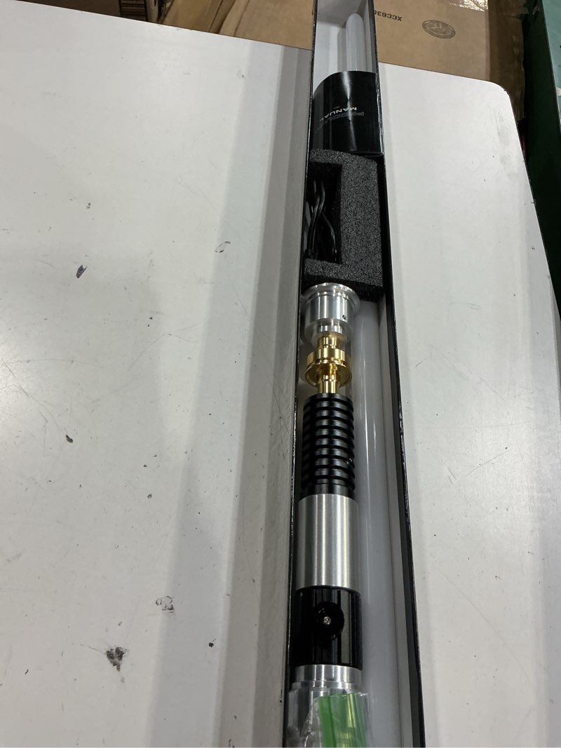 Condition photo showing Good Condition for damiensaber rgb v3 dueling light saber, motion control smooth swing light sabers,16 sound fonts saber with infinite color changing-obiwan light saber for adults,metal hilt rechargeable pogo core rgb v3 - 16 sound font