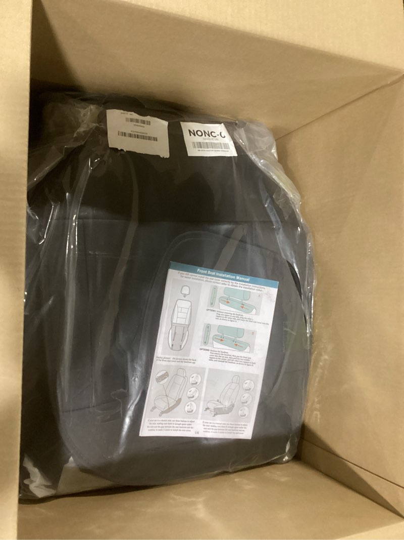 Condition photo showing Good Condition for AOMSAZTO Seat Covers Fit for Dodge RAM 2002-2024 2025 2026 : Faux Leather Car Seat Covers for RAM 1500 2500 3500 Full Set Truck Pickup Crew Quad Cab with Split Bench (Black, 5 Seats Curved Back) Blackline