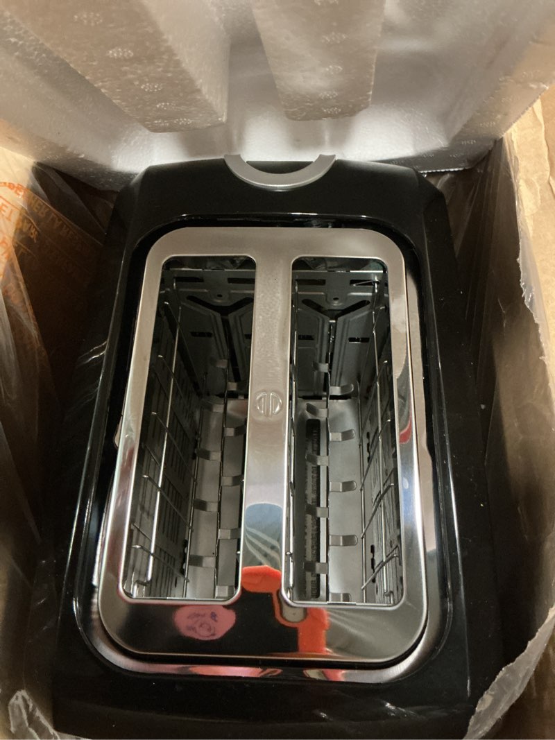 Condition photo showing New/Like New for 2-slice extra wide slot toaster black 2-slice (pack of 1)