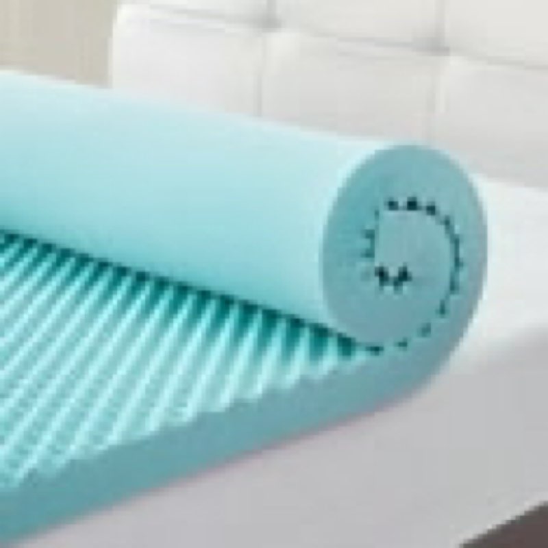 BDEUS 3 inch Gel Cooling Memory Foam Mattress Topper, Memory Foam Egg Crate Mattress Topper, CertiPUR-US Certified, Queen Size