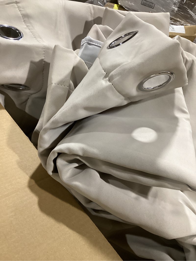 Condition photo showing Good Condition for Similar Room Darkening Curtains Thermal Insulated Black Out Drapes Solid Window Treatment Long Grommet Light Blocking Blackout Curtain for Living Room Bedroom 2 Panels Set