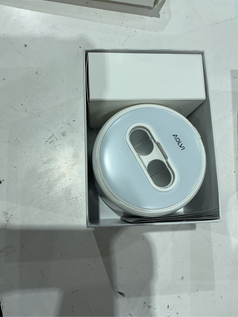 Condition photo showing As Is for ultrasonic retainer cleaner machine, ipx6 waterproof denture cleaner, 3 modes dental cleaning pod with rgb indicator, 45khz mouth guard cleaner with uv light, 200ml tank, white