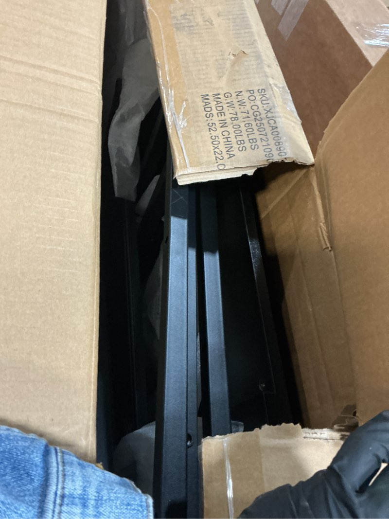 Condition photo showing As Is for GRLEAF 55-75 Gallon Aquarium Stand: 1000LB Capacity, Built-In Power Outlets, 3-Tier Shelves for Fish Tank Accessories Storage, Heavy-Duty Steel/Wood Hybrid for Fish & Reptile Tanks | Excludes Tank