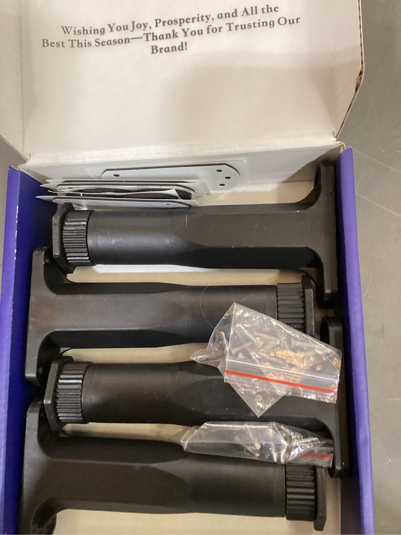 Condition photo showing Good Condition for 4pc bed support legs,adjustable height 5.9-11 inches,black 4pcs (5.9-11 in adjustable)