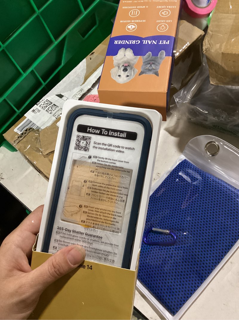Condition photo showing New/Like New for miracase magnetic for iphone 14 case 6.1'', [bubble free] full-body bumper phone case with built-in full glass screen &lens protector,no gap,compatible with magsafe,drop proof 14 cover,storm blue iphone 14 dark blue