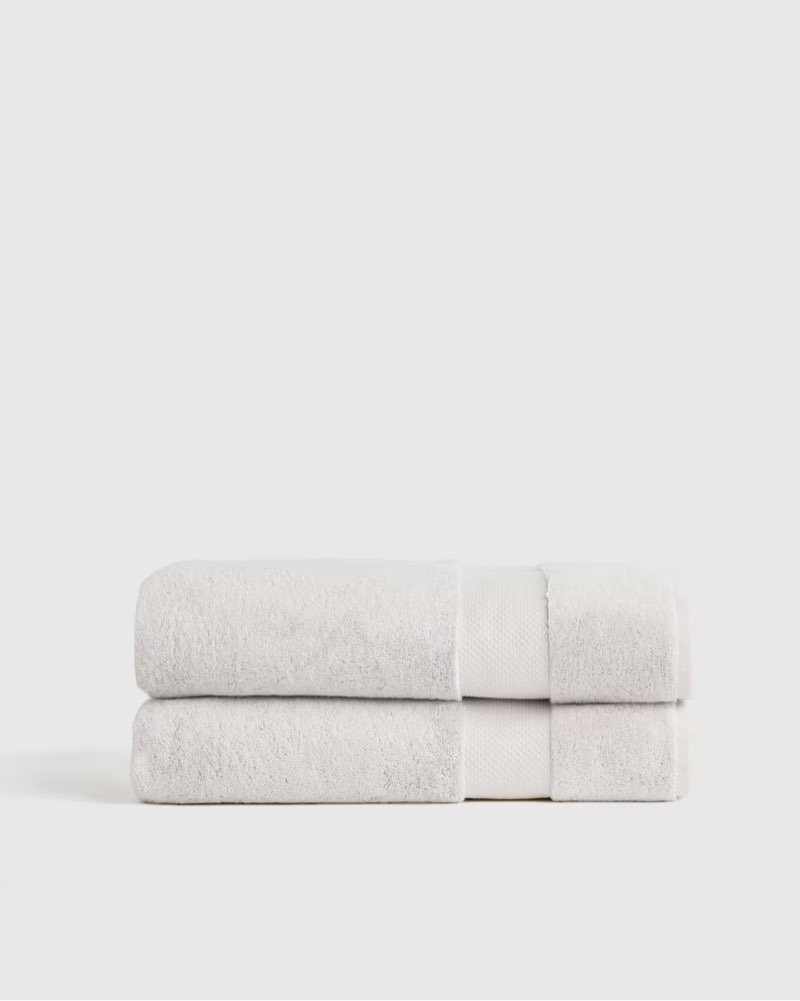 quince, turkish ultra plush bath sheet (set of 2) color:silver