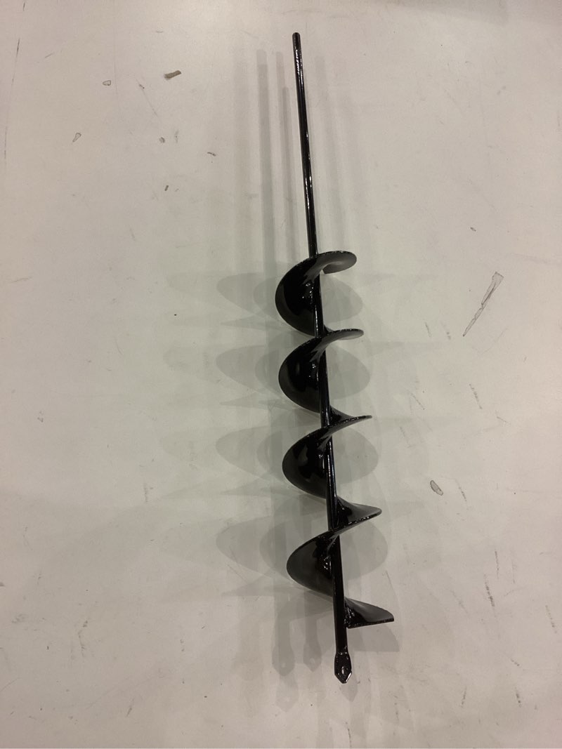 Condition photo showing New/Like New for 3" x 24" Garden Auger Drill Bit for Planting and Post Hole Digging - Upgraded Spiral Design, Solid Shaft - Hex Driver Drill Compatible Black 3"x24"