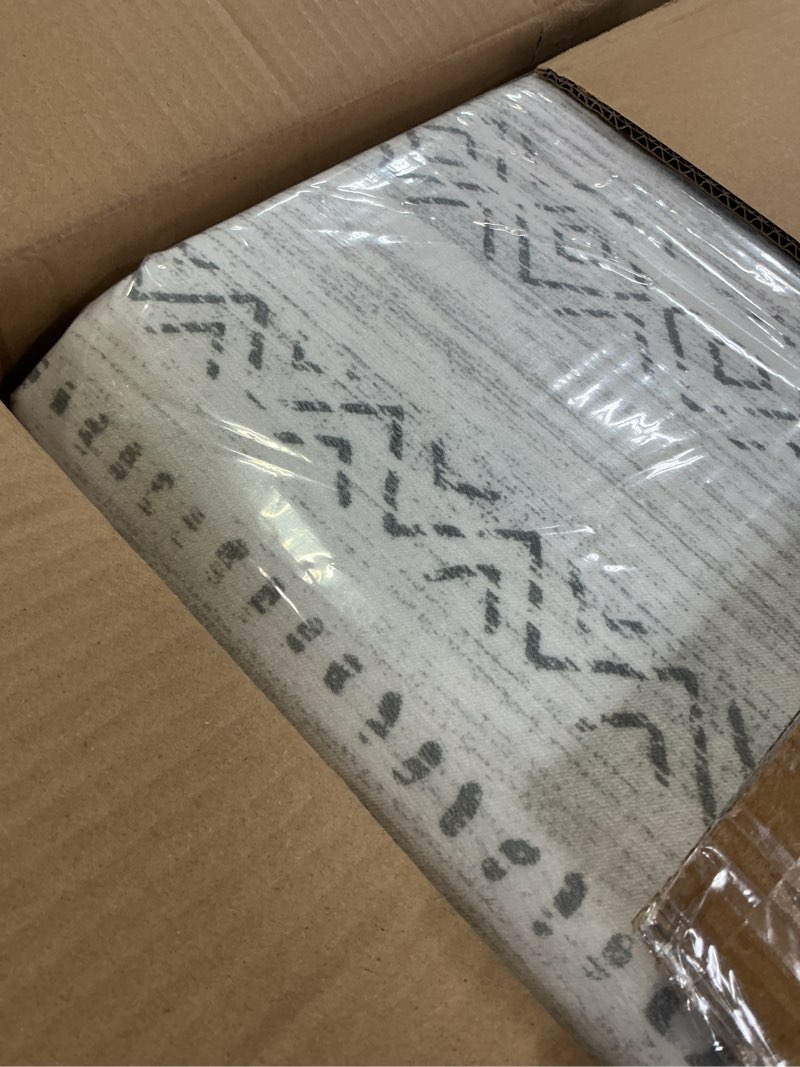 Condition photo showing New/Like New for nakagishi area rugs 9x12 living room: washable boho large neutral modern soft farmhouse rug stain resistant indoor non-slip accent carpet for bedroom nursery kids playroom office dining room- gray boho grey 9' x 12' (rectangular)