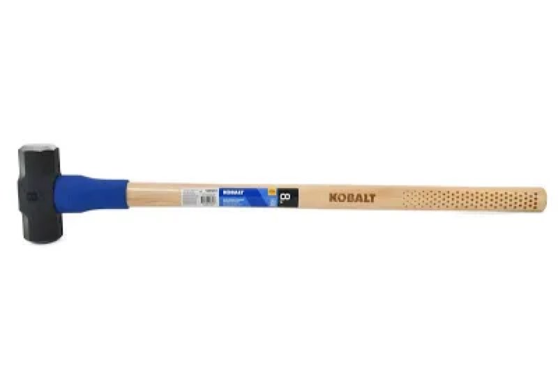 kobalt 8-lb milled face steel head wood sledge hammer
