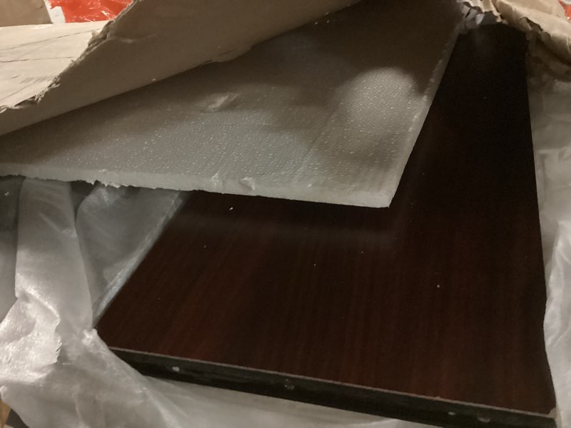 Condition photo showing Good Condition for OEF Furnishings Mobile Floor Lectern with Side Shelf And Keyboard Tray, Mahogany