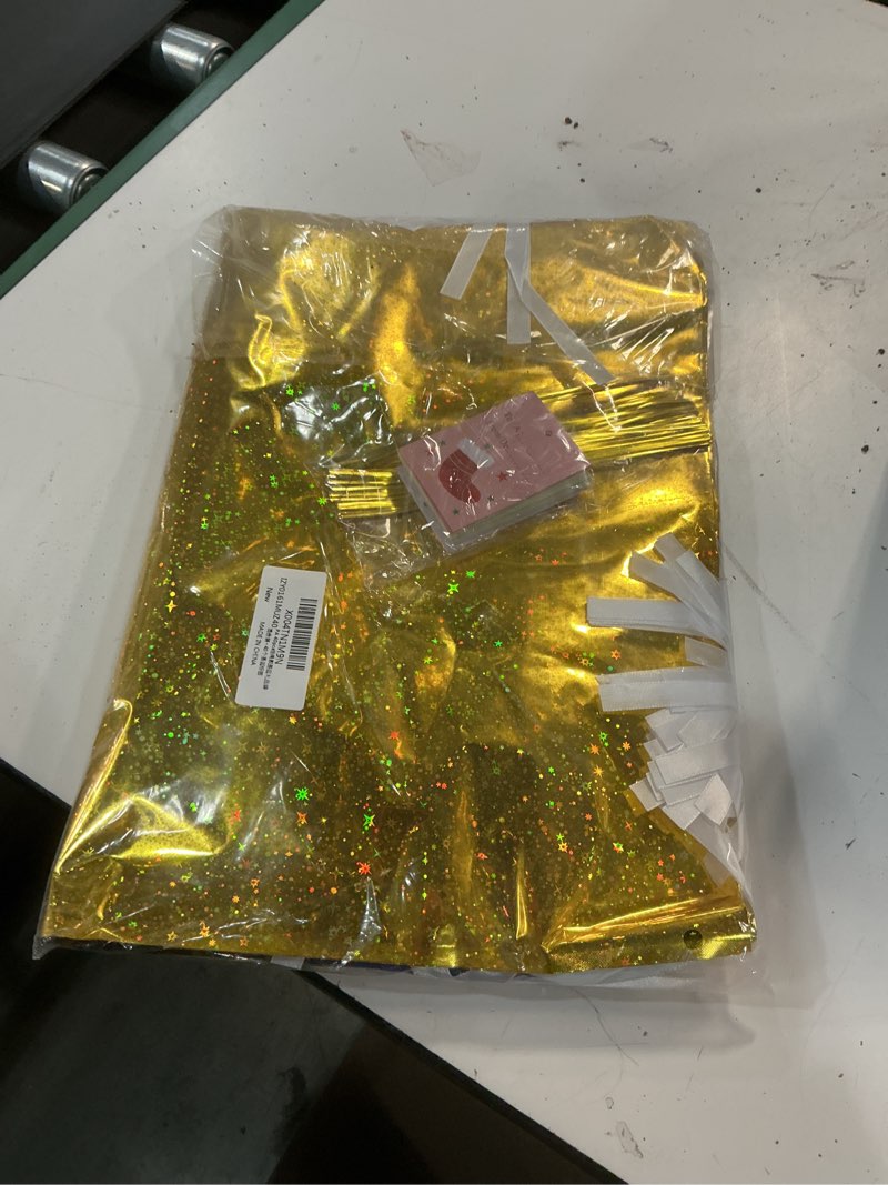 Condition photo showing New/Like New for PARTTELY Christmas Gift Bags, 40pcs Drawstring Christmas Bags Assorted Sizes Wrapping Bags with Gift Tags & Ties Reusable Plastic Holiday Gift Bags for Gifts Wrapping, Holiday Presents