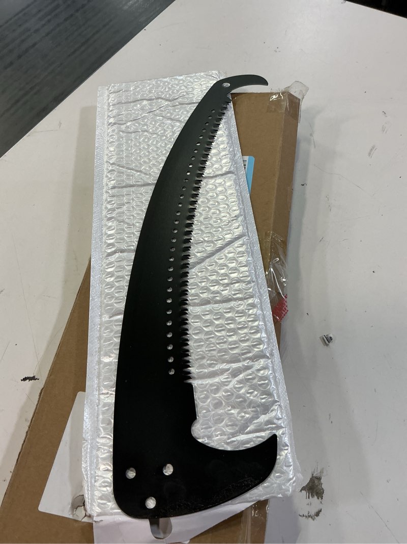 Condition photo showing Good Condition for pole saw blade 17-inch, 65mn steel tree pruner replacement blade triple-cut teeth compatible with manual pole saw, suitable for multi-purpose handheld pruning saw