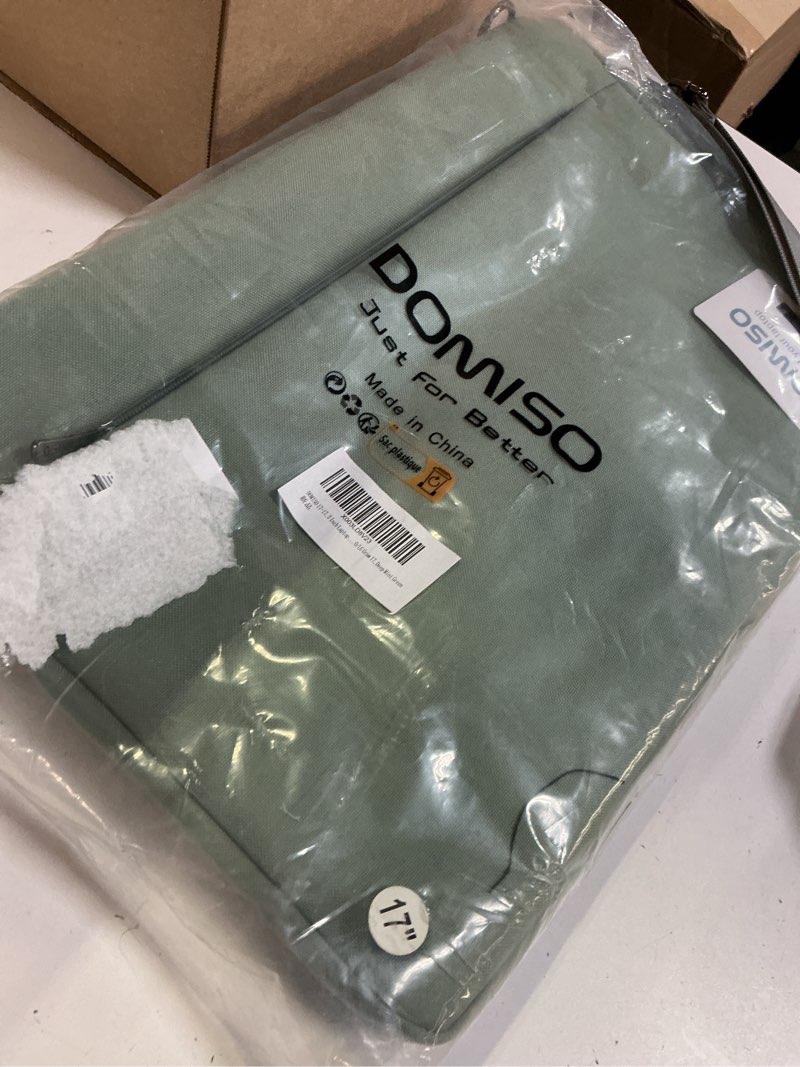 Condition photo showing Good Condition for domiso 17-17.3 inch laptop sleeve bag business briefcase messenger bag compatible with 17.3" dell computer/hp pavilion 17/probook 470/msi gs73vr stealth pro/lg gram 17,deep mint green 17 - 17.3 inch deep mint green