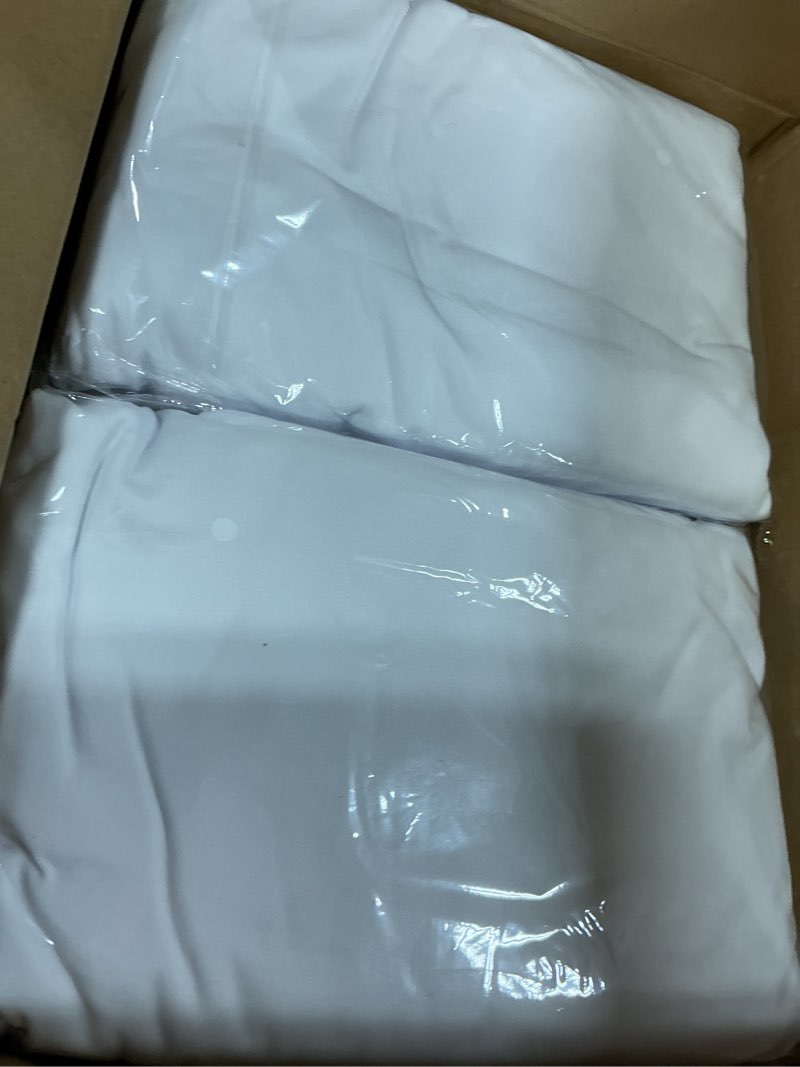 Condition photo showing New/Like New for keywave cocktail table tablecloth with skirts - 32x43 inch wavy spandex high top cocktail table covers, ruffle drape highboy tablecloth reusable for party wedding cake standing table, white, 6 pack 32 x 43 in - 6 pack white