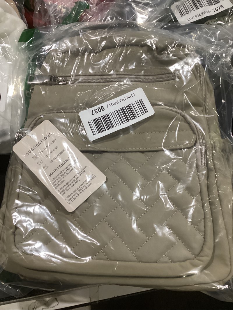 Condition photo showing New/Like New for mini backpack for women small backpack purse, anti theft backpack waterproof lightweight puffer back packs for travel, work with coin purse khaki