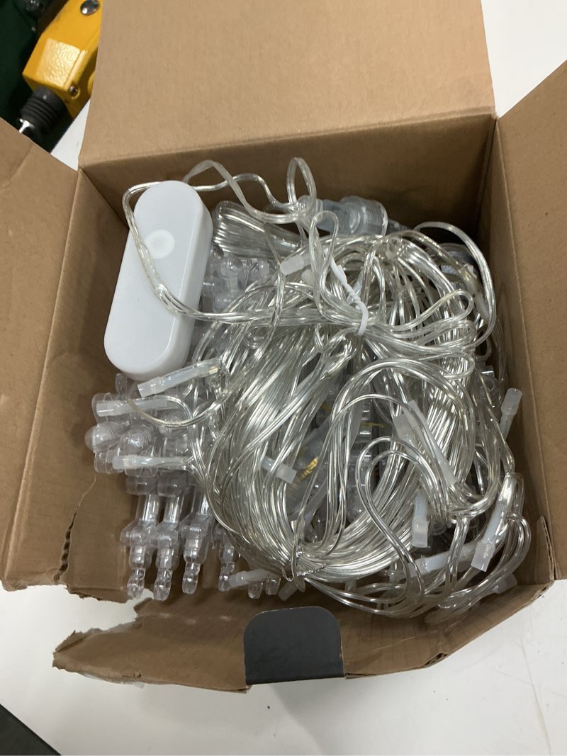 Condition photo showing Good Condition for smart christmas snowflake icicle lights, 11.5ft 156 led 12 drops plug in, app remote control 16 million colors, curtain lights connectable with timer & music sync for xmas decor indoor outdoor