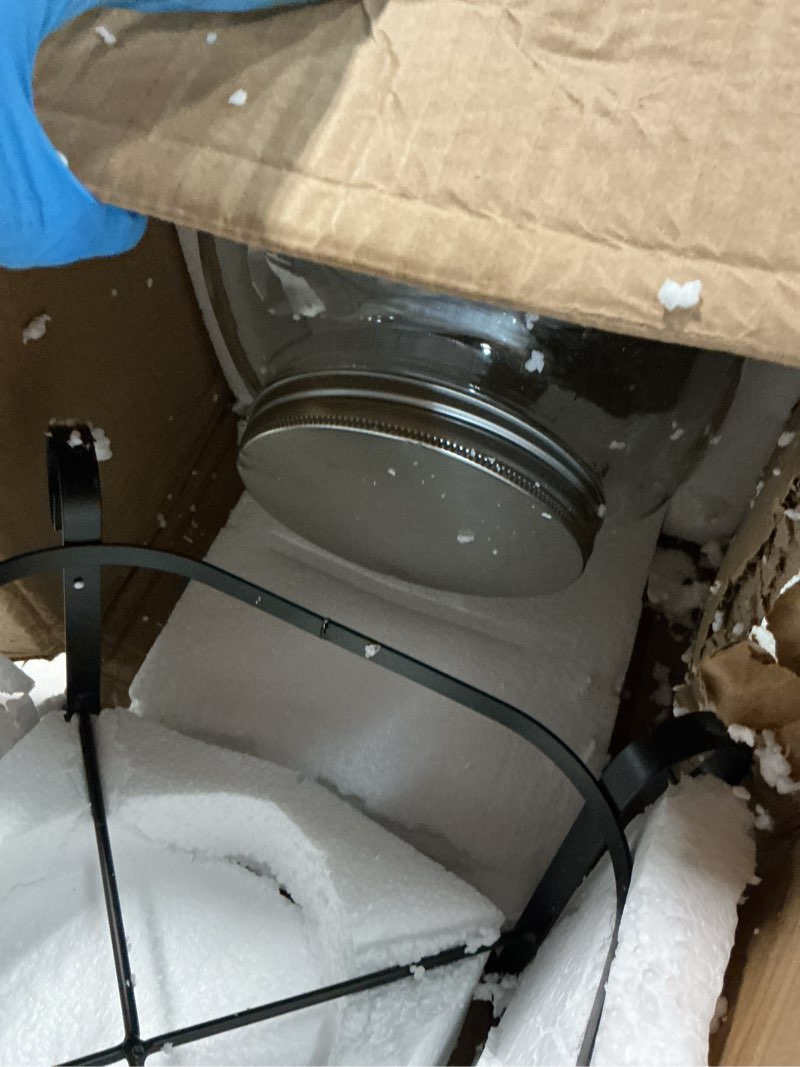 Condition photo showing Good Condition for Style Setter Beverage Dispenser Cold Drink Dispenser w/ 3-Gallon Capacity Glass Jug, Metal Stand & Leak-Proof Acrylic Spigot Great for Parties, Weddings & More 3 Gallon Main St. W/ Stand