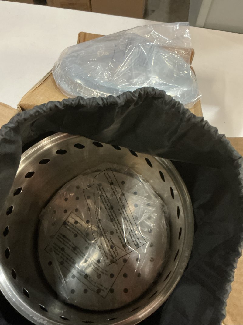 turewild 9.1x…h tabletop fire pit with carry bag silver