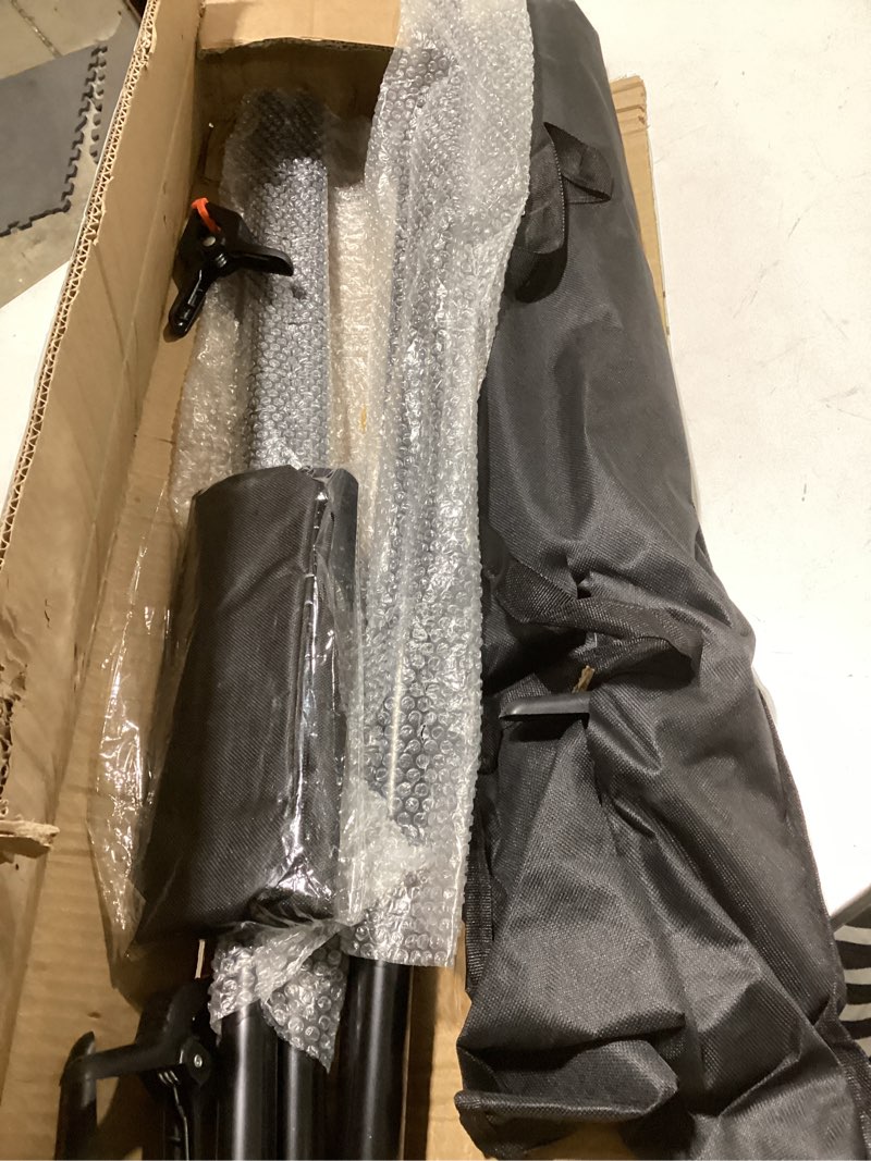 Condition photo showing As Is for Backdrop Stand 10x7ft(WxH) Photo Studio Adjustable Backdrop Stand Kit Photography Backdrops with 4 Crossbars, 6 Clamps, 4 Spring Clip, 2 Sandbags and Carry Bag for Parties/Wedding/Photography