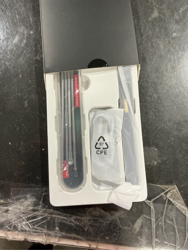 Condition photo showing Good Condition for visual blackhead remover tools with camera,pimple popper extractor tool kit with camera 20x 1080p pore cleaner acne comedone whitehead extractor kit for iphone/android (blue)